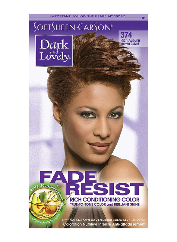 

Dark & Lovely Fade Resist Rich Conditioning Color, 1 Piece, 374 Rich Auburn