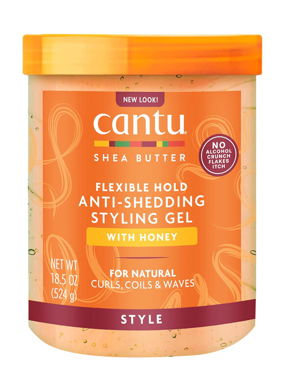 

Cantu Shea Butter Flexible Hold Anti-Shedding Styling Gel for Curly Hair, 524g