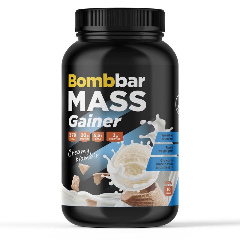 

Bombbar Mass Gainer Protein Powder with Creamy Plombir Flavour 1000g