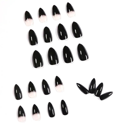 24-Piece Salon Acrylic Reusable False Nails Set Double Tape and Glue Included 896