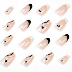 24-Piece Salon Acrylic Reusable False Nails Set Double Tape and Glue Included 1770