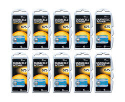 Duracell Hearing Aid Batteries Size 675 (10 cards / 60 Batteries)