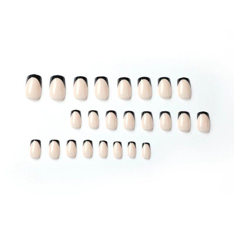 

Generic 24-Piece Salon Acrylic Reusable False Nails Set Double Tape and Glue Included 1972