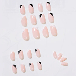 24-Piece Salon Acrylic Reusable False Nails Set Double Tape and Glue Included 825