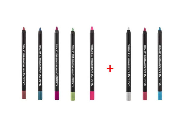

Gabrini 8-Piece Ultra Waterproof Eye & Lip Pencil Collection