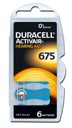 Duracell Hearing Aid Batteries Size 675 (10 cards / 60 Batteries)