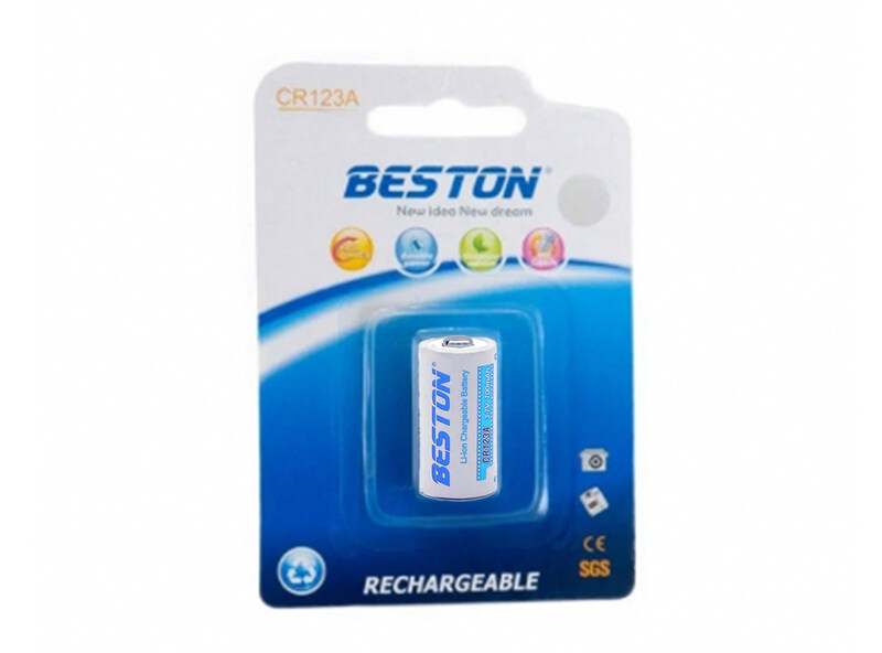 

Beston CR123A Rechargeable Battery Li-ion 3.7V 700mAh