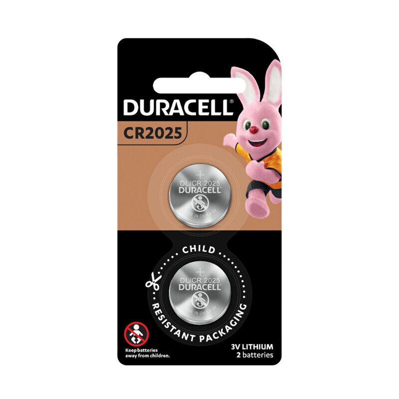 

Duracell CR 2025 Lithium Batteries 3V - Pack of 2