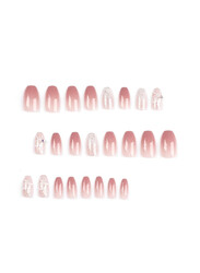  24-Piece Salon Acrylic Reusable False Nails Set Double Tape and Glue Included 1813