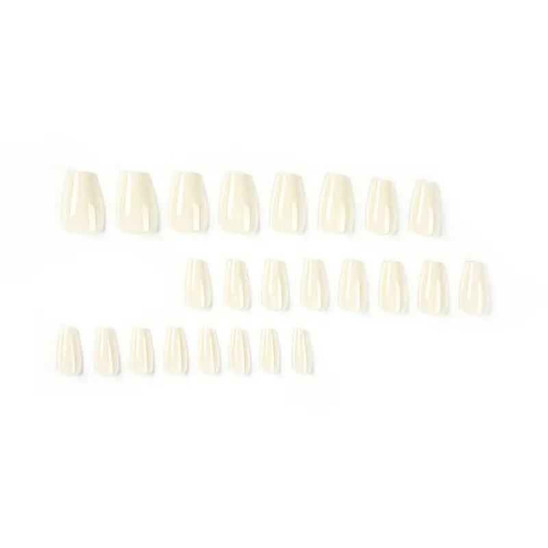 

Generic 24-Piece Salon Acrylic Reusable False Nails Set Double Tape and Glue Included 2071