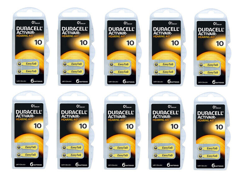 

Duracell Hearing Aid Batteries Size 10 (10 cards/60 batteries)