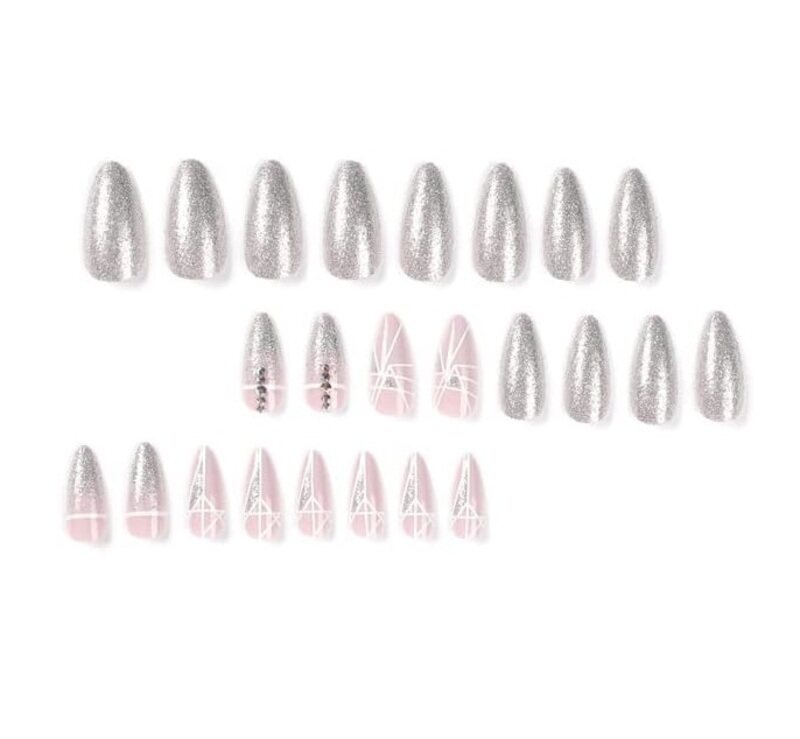 

Generic 24-Piece Salon Acrylic Double Tape Reusable False Nails Set 2043