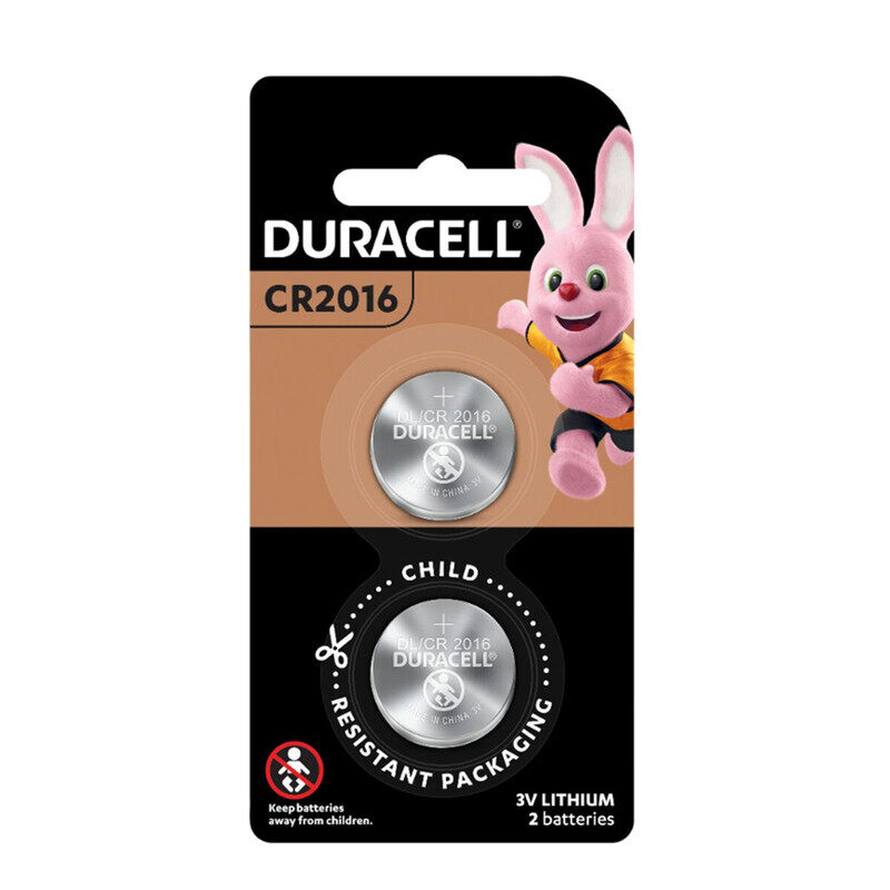 

Duracell CR 2016 Lithium Batteries 3V - Pack of 2