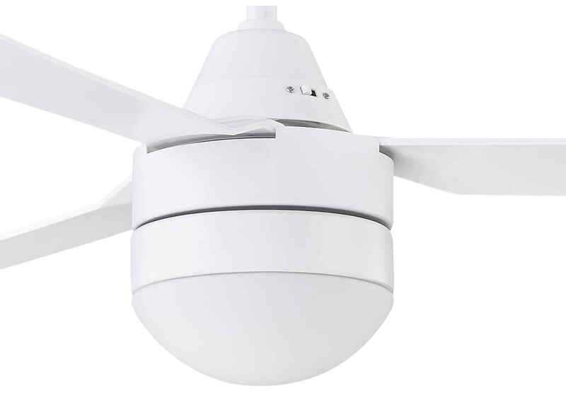 MEGARA WHITE outdoor ceiling fan 122cm with remote control and light integrated