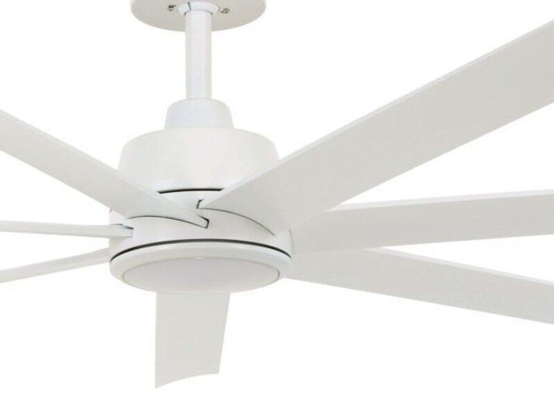 ATLANTA White outdoor ceiling fan 142cm light integrated and remote control included