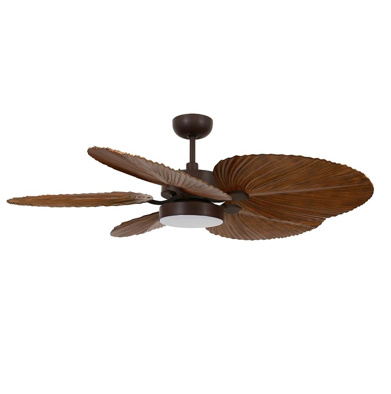 BALI Oil rubbed Bronze/ Koa ceiling fan 132 light integrated and remote control included