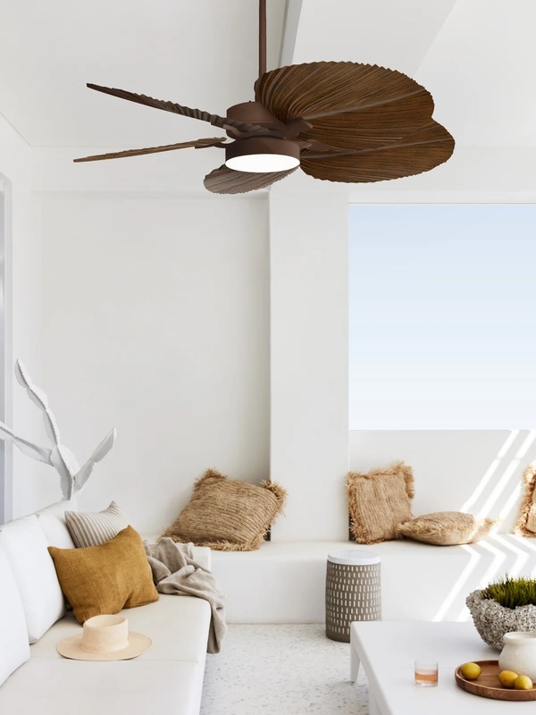 BALI Oil rubbed Bronze/ Koa ceiling fan 132 light integrated and remote control included