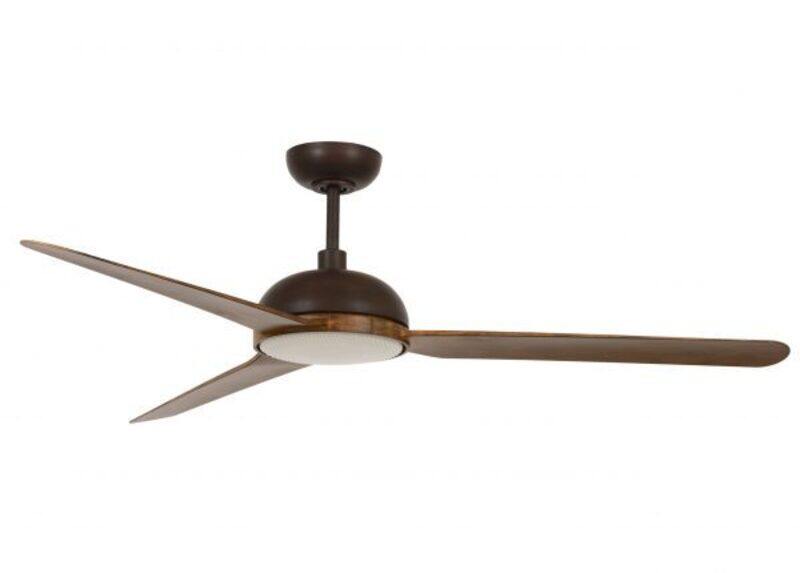 

Beacon / Germany UNIONE 142cm ceiling fan rubbed bronze/koa light integrated and remote control included