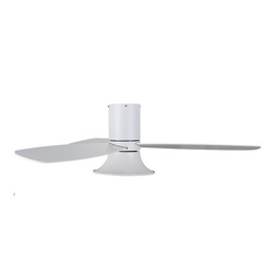 FLUSSO White ceiling fan 132cm light integrated and remote control included