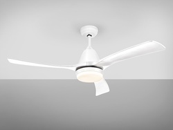 ASPAS white/white ceiling fan 132cm light integrated and remote control included