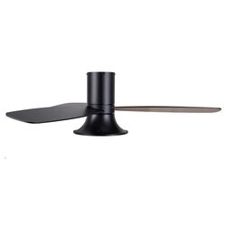 FLUSSO Black ceiling fan 132cm light integrated and remote control included