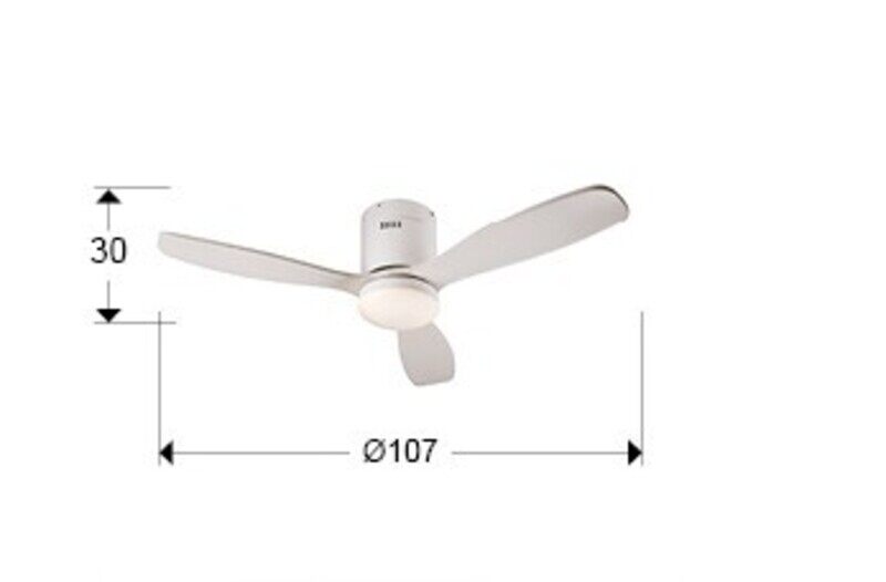 

Schuller / Spain SIROCO MINI white/white ceiling fan 107cm light integrated Dimmable and remote control included