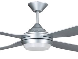 MOONAH Silver ceiling fan 132cm light integrated and remote control included