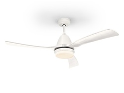 ASPAS white/white ceiling fan 132cm light integrated and remote control included