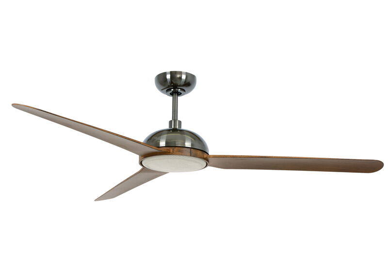 

Beacon / Germany UNIONE 142cm ceiling fan aged nickel/koa light integrated and remote control included