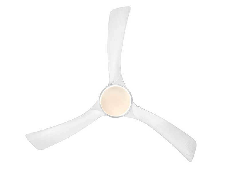 ASPAS white/white ceiling fan 132cm light integrated and remote control included