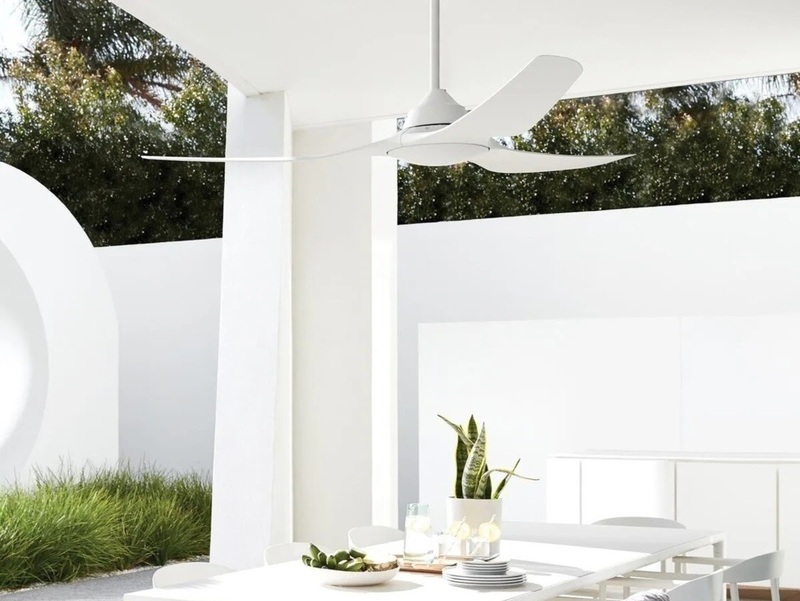 MARINER LED White outdoor ceiling fan 142cm light integrated and remote control included