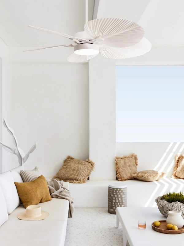 BALI ANTQ White ceiling fan 132 light integrated and remote control included