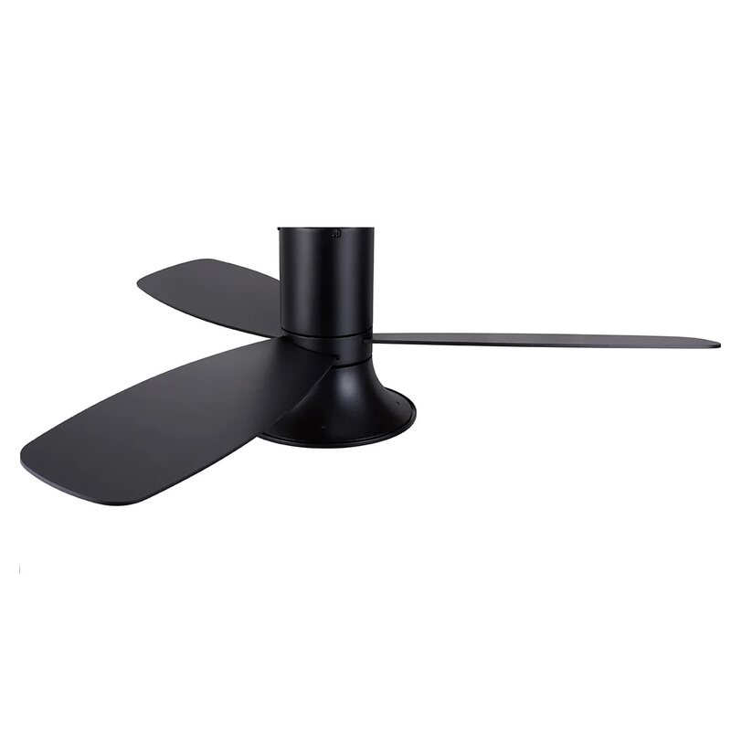 FLUSSO Black ceiling fan 132cm light integrated and remote control included