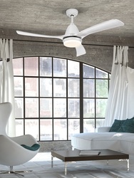 ASPAS white/white ceiling fan 132cm light integrated and remote control included