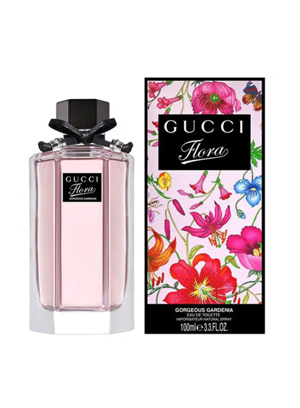 Gucci 2-Piece Perfume Set for Women, Flora Gorgeous Gardenia 100ml EDT, Flora Gorgeous Gardenia 100ml EDT