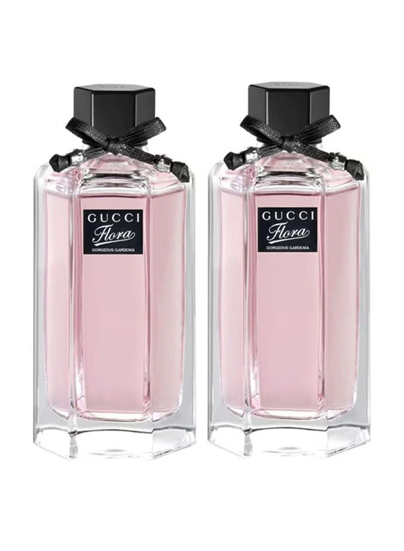 Gucci 2-Piece Perfume Set for Women, Flora Gorgeous Gardenia 100ml EDT, Flora Gorgeous Gardenia 100ml EDT