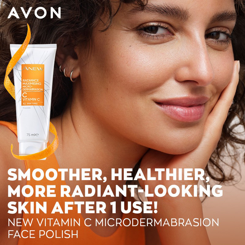 Avon Anew Radiance Microdermabrasion Face Polish with vitamin C for All Skin Types, 75ml