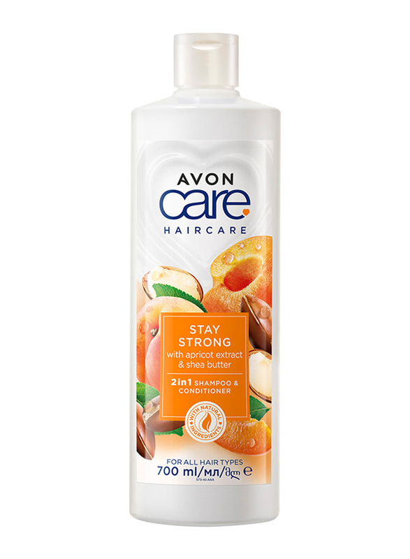 Avon Hair Care Stay Strong 2-in-1 Shampoo & Conditioner with Apricot & Shea Butter, 700ml