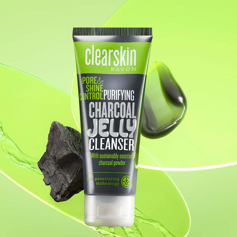Avon Anew Clear Skin Pore & Shine Charcoal Jelly Cleanser, 125ml