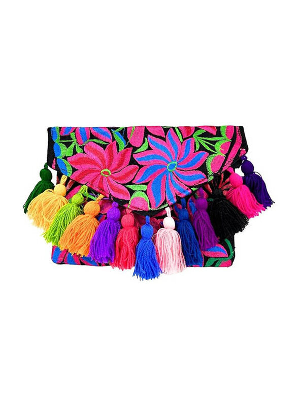 

Mexsika Mexican Floral Embroidered Sling Bag, Multicolour