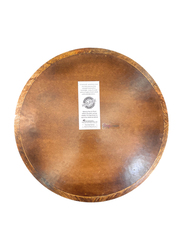 Souq Designs 31cm Round Wooden Decorative Serving Tray, Brown