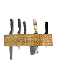 Souq Designs Block wooden Knife Holder Rack, Brown