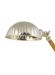 Souq Designs Scandinavian Wooden Reading Light with Metal Elbow Key, Silver/Beige