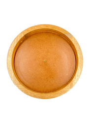 Souq Designs 31cm Round Wooden Decorative Serving Tray, White