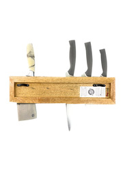 Souq Designs Block wooden Knife Holder Rack, Brown