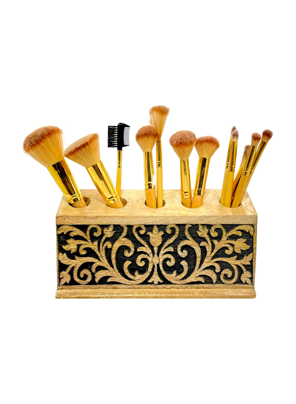 Souq Designs Makeup Brushes Holder, Natural Black