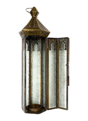Souq Designs Ramadan Arabic Hanging Fanoos Lantern, 2 Pieces, Gold