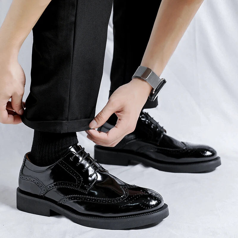 

Bumr KL-97 Korea Leather Platform Thick Bottom Men Derby Dress Oxfords Shoes