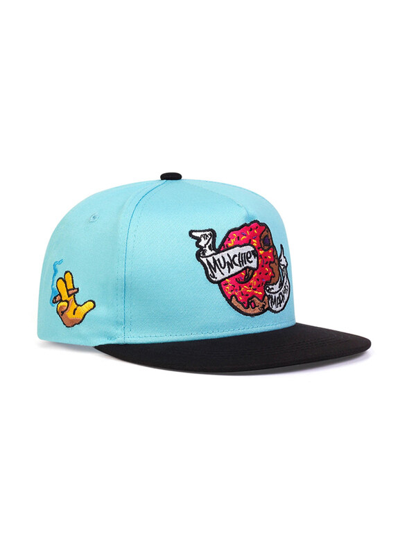 

Bumr Munchie Madness Novelty Hip-Hop Snapback Panel Caps Unisex, One Size, Blue