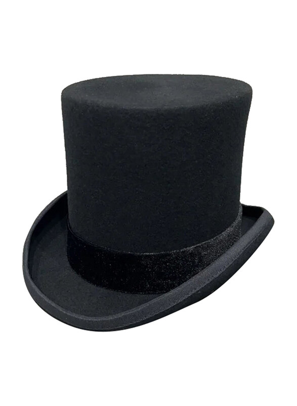 

HuKaiLi Gentleman Stage Performance British Wind in Europe Top Hat Unisex, GC-351, 59cm, Black